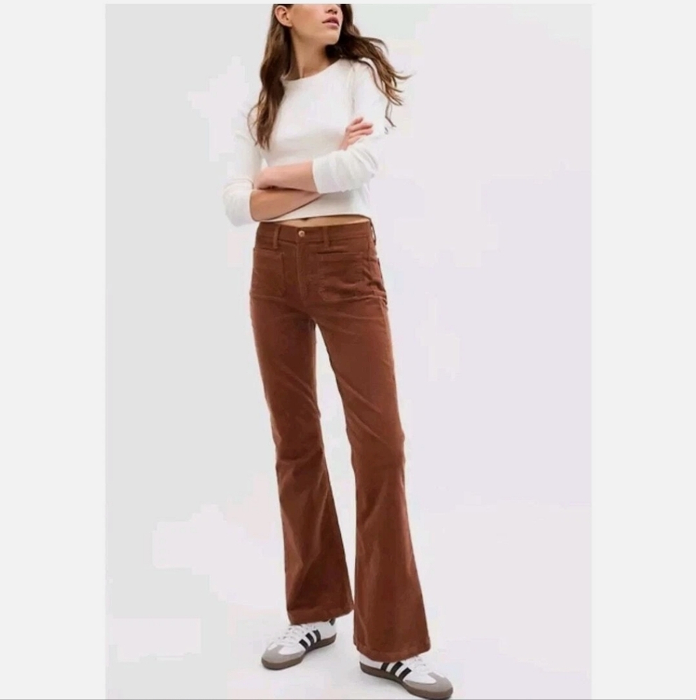 GAP High Rise 70's Flare Corduroy Pants